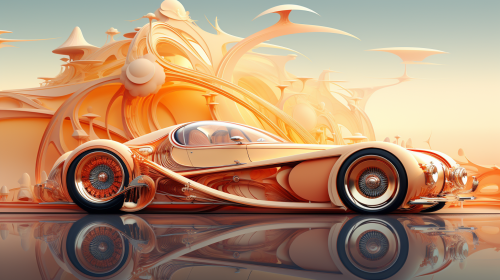 Fractal abstract car design artwork