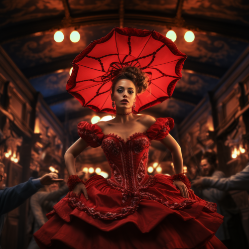 Realistic image of French CanCan Cabaret