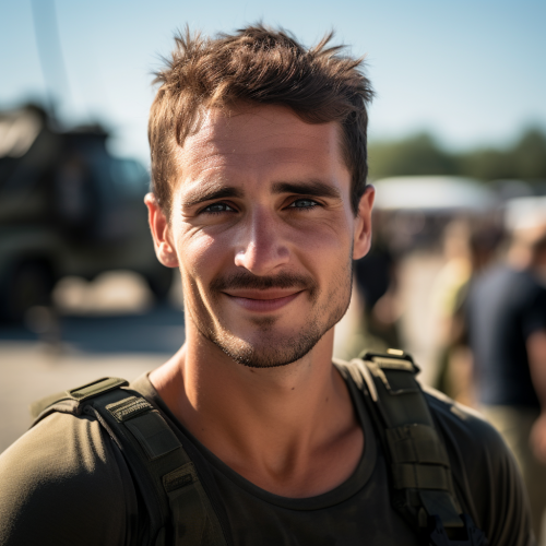 Portrait of a Smiling French Man