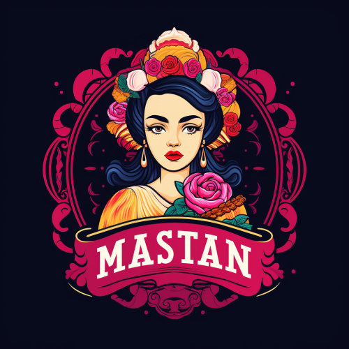Vibrant Frida-inspired pastry shop logo