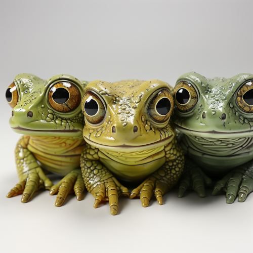 Frogs with eye makeup Frogs with eye makeup