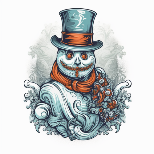 Detailed Frosty the Snowman illustration