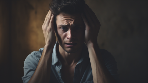 Frustrated person about to give up