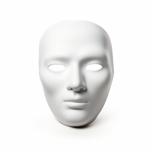 Face mask on white background