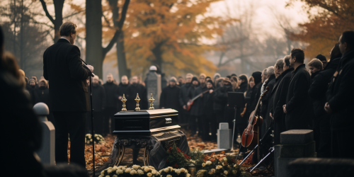Band performing at a funeral