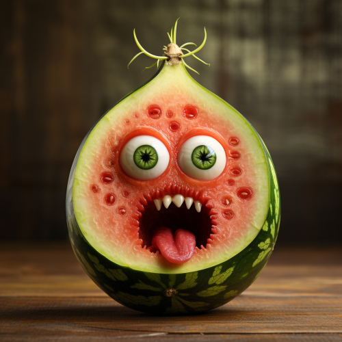 Funny watermelon with unique features