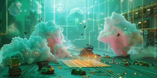 Ultra futuristic AI boardgame internet