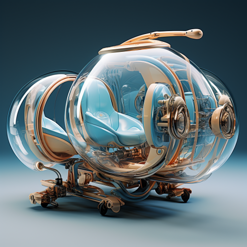 Futuristic transport machine with propellers and gyroscopic technology Futuristic transport machine with propellers and gyroscopic technology
