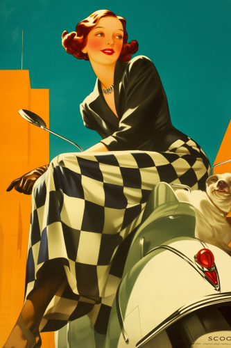 Scooter dog movie ad design