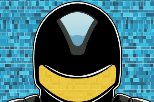 Futuristic orca wearing spacesuit swimming in space