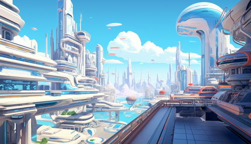 Futuristic 3D Cartoon View