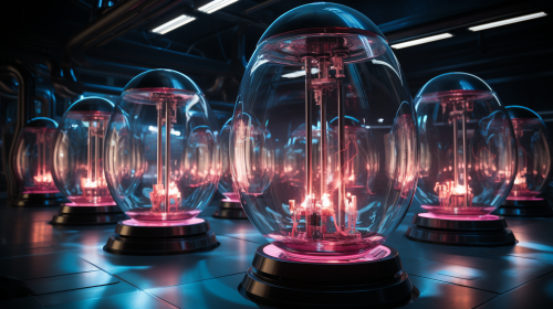 Artificial Wombs Lab with Vibrant Tubes