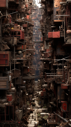 A glimpse into chaotic futuristic world