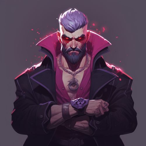 male gangster wizard portrait