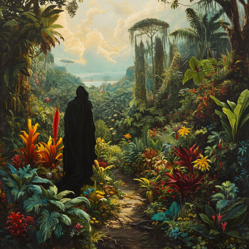 Mysterious figure in the Garden