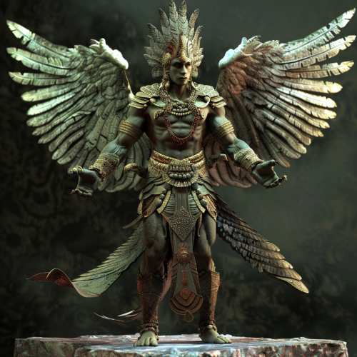 Garuda superhero bird creature winged