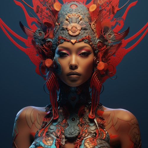 Beautiful Genesis Woman in Oshare Kei Style