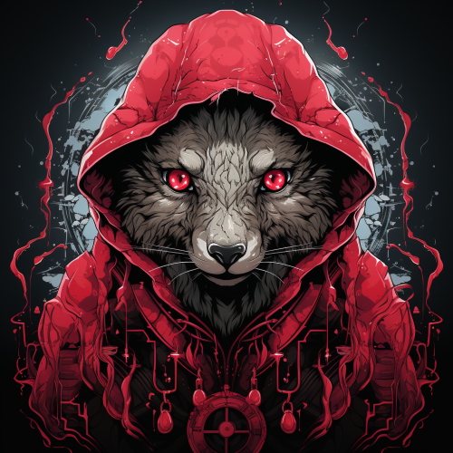 Sheep wearing evil aura emitting wolf hoodie