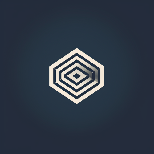 Clean Geometric Hexagon Logo