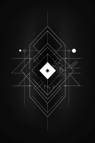 Abstract geometric pattern on dark backdrop