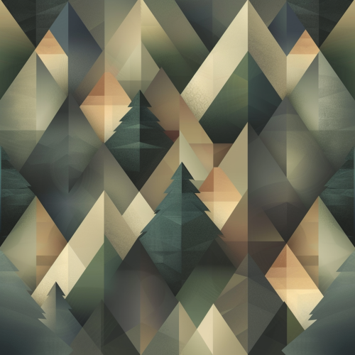 Geometric Pine Tree Pattern Image