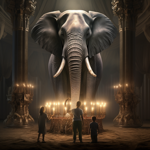 Beautiful Elephant Candlestick Inside