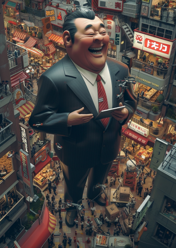 Smiling business executive with iPad