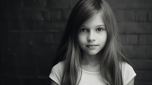 Dualtone image of a girl's confirmation photobook