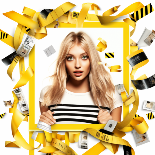 Colorful girl duct tape collage