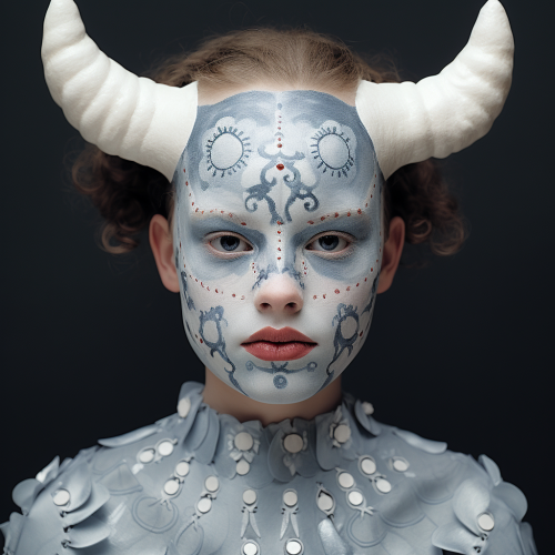 Girl with Ox Face Paint Girl with Ox Face Paint