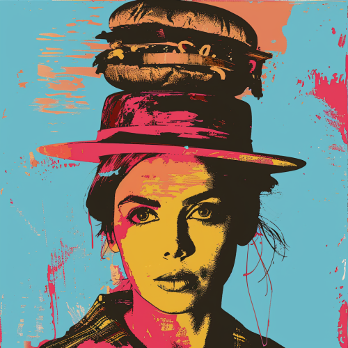 Girl Gyro Head Warhol Illustration