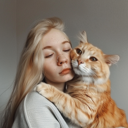 Girl resembling a cat