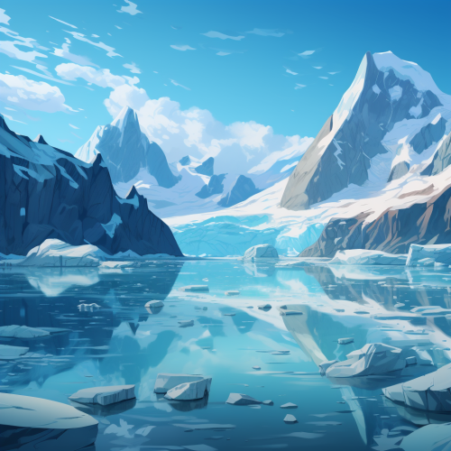 Majestic glacier landscape scenery