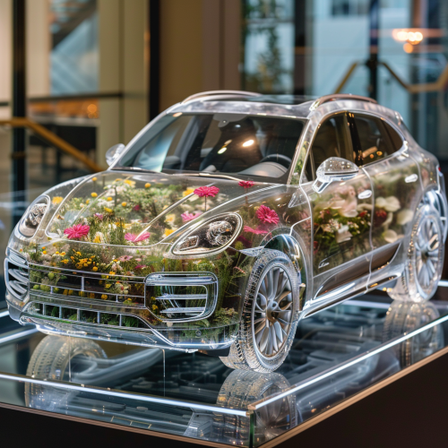 Glass Porsche Macan Flower