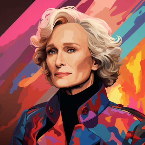 Glenn Close as Alex Forrest in Line Art Blend