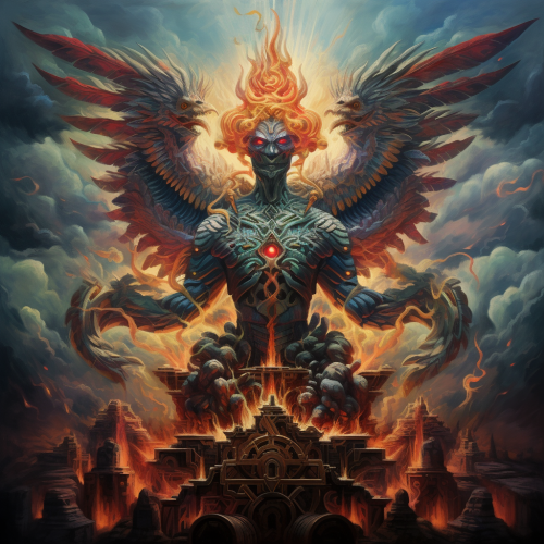 Ancient god Quezalcoatl depicted in art Ancient god Quezalcoatl depicted in art