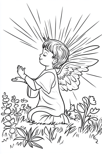 Tender God Blowing Light Coloring