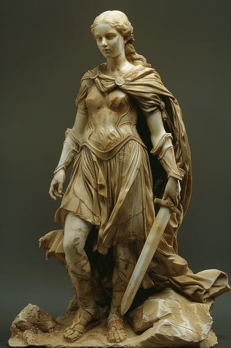 Athena, powerful goddess, art