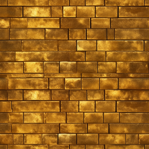 Shiny gold brick texture