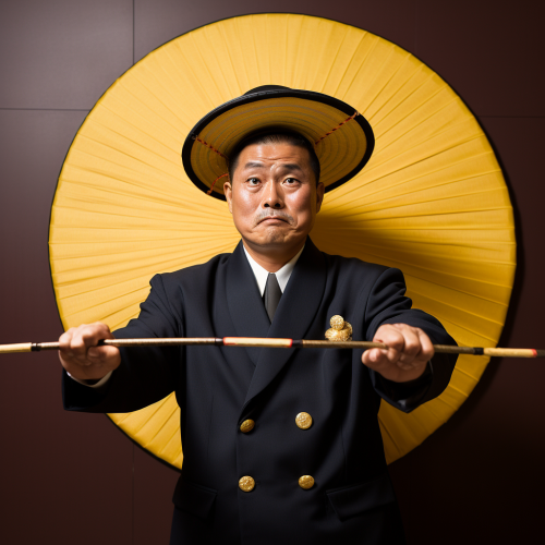 Image of Kyudo Police Chief with Golden Target Head
