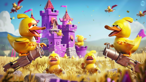 Ducks and castles game poster