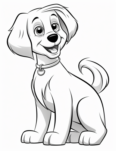 Golden Retriever Dog Coloring Page Golden Retriever Dog Coloring Page