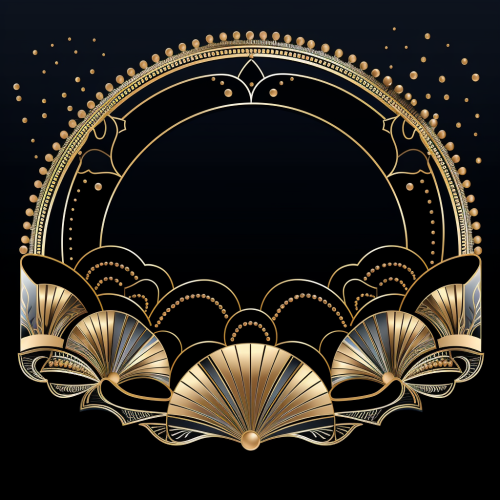 Beautiful Golden Art Deco Border