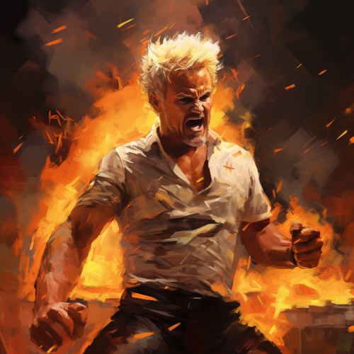 Gordan Ramsey and Guy Fieri boxing in hell