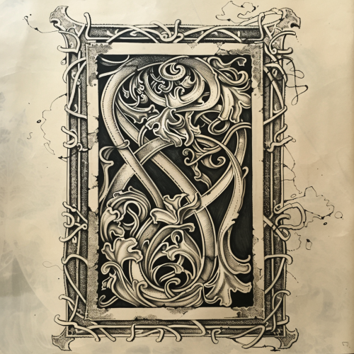 gothic filigree page design
