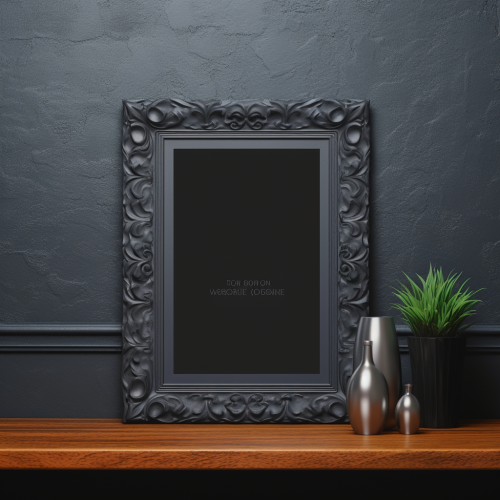 A1 Black Gothic Frame on Shelf