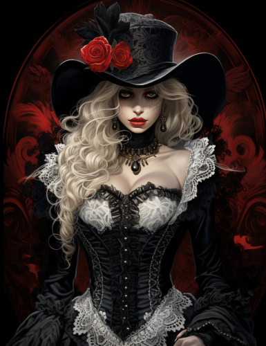 Gothic Halloween Beauties in Victorian Lace Corsets Gothic Halloween Beauties in Victorian Lace Corsets