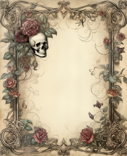 Gothic letter background with muted colors design