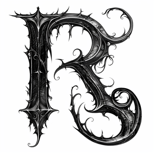 gothic letters logo design