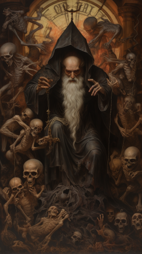 Gothic painting of Saint Anthony tormented by devils